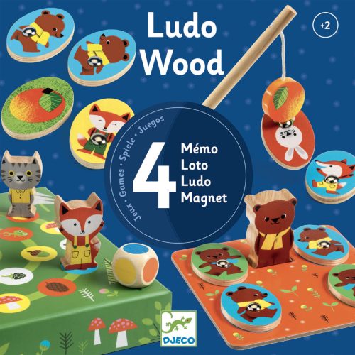 Djeco Társasjáték – Négy pajti – Ludo Wood