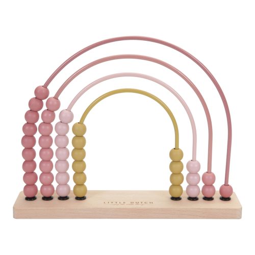 LITTLE DUTCH ABACUS SZIVÁRVÁNY - PINK